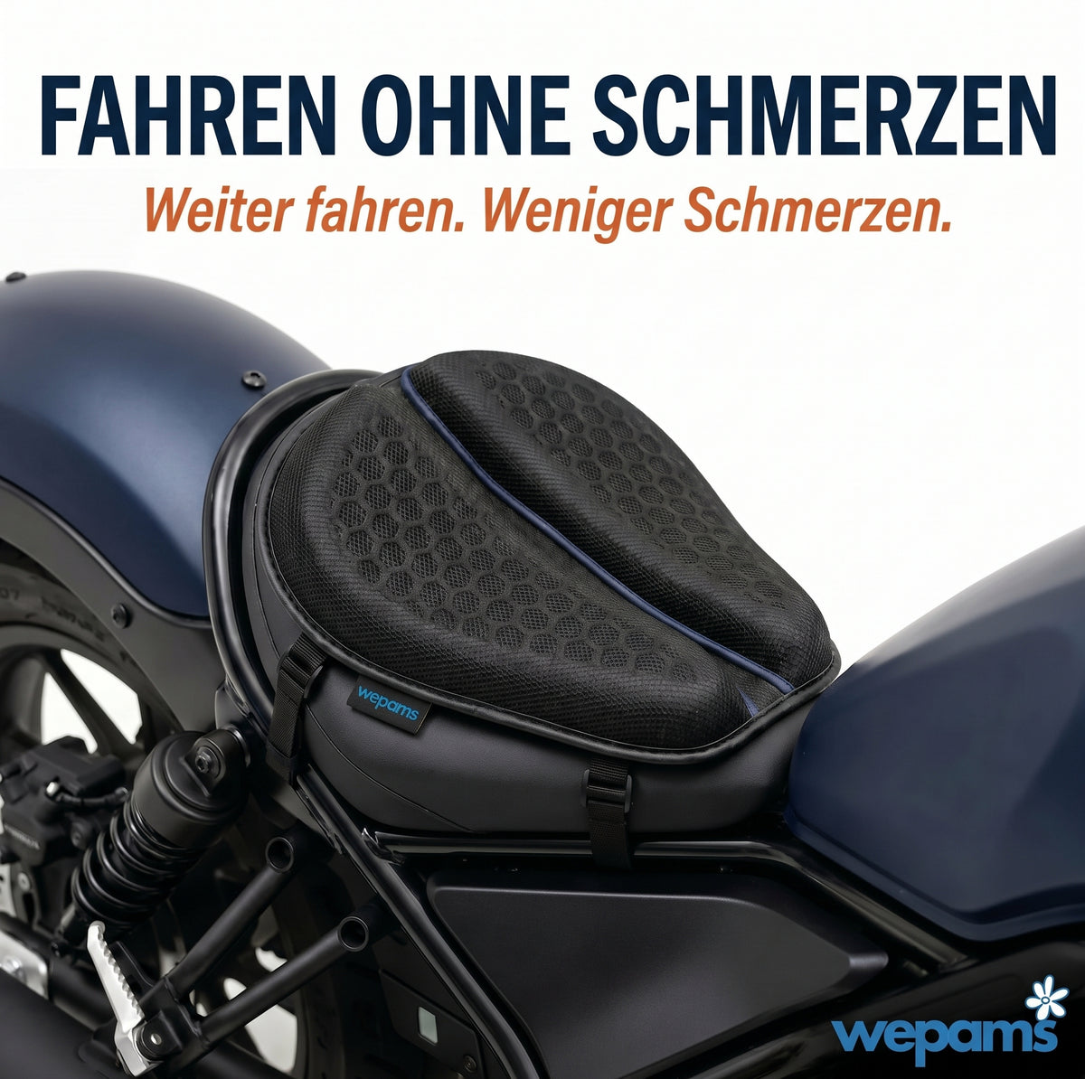 Motorrad: 100 % Gel-Sitzkissen für Motorradfahrer